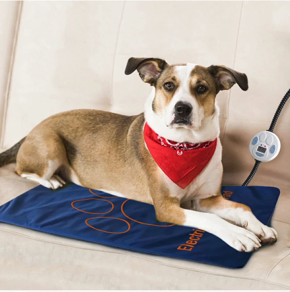 45×60cm Pet Electric Heating Pad Blanket Dog Cat Winter Warmer Pad Waterproof Adjustable Temperature Dog Mats US/UK/EU Plug