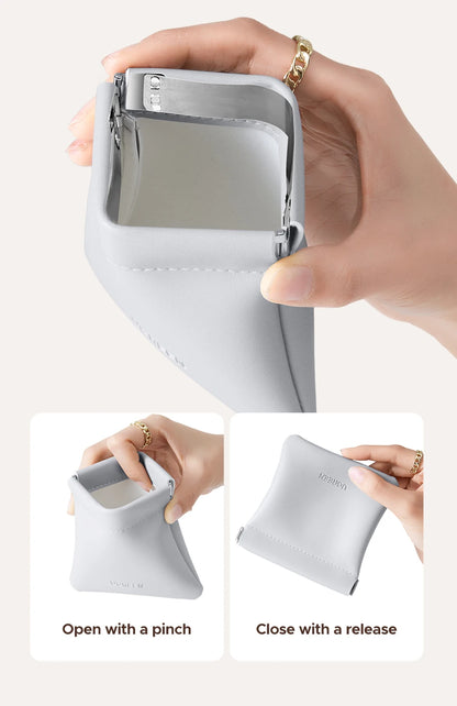 UGREEN Earphone Case Magnetic Leather Bag for Bluetooth Open Ear Clip Wireless Earbuds In-ear Headphones Cable Wired Storage Bag