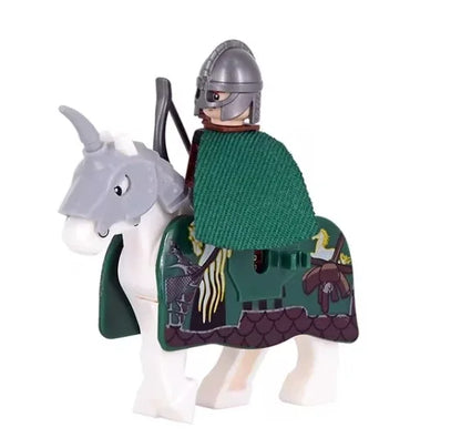 Medieval Knight Figure Building Blocks Roman Rohan Temple Soldier Infantry Commander Mount War Horse Wolf Orc Boy Toy Gift S009