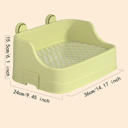 Large Capacity Rabbits Litter Box Rectangular Bunny Potty Corner for Guinea Pigs Chinchillas Small Pet Cleanging Tools