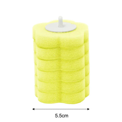 6-60PCS Disposable Toilet Brush Heads Bathroom Replacement Sponges Head Toilet Cleaning Brush Refills No Dead Angle Brush Heads