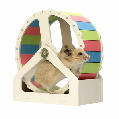 Durable Plastic Hamster Running Wheel Silent Stable Base Rodent Running Wheel 21cm Colorful Exercise Wheel Pet Exercise