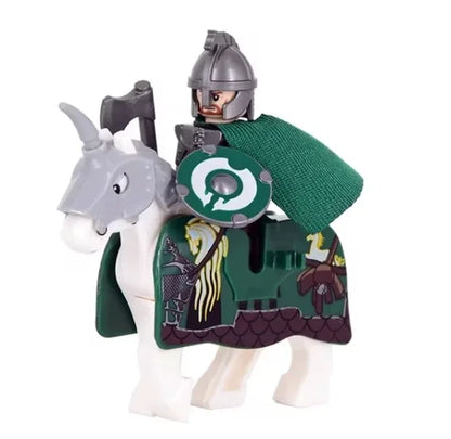 Medieval Knight Figure Building Blocks Roman Rohan Temple Soldier Infantry Commander Mount War Horse Wolf Orc Boy Toy Gift S009