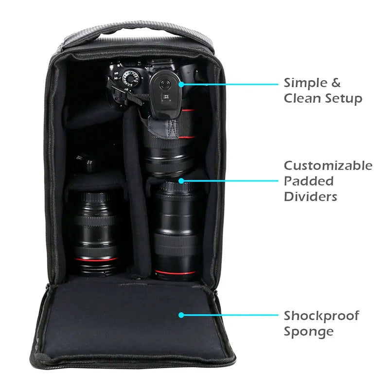 Waterproof DSLR Camera Bag Multi-functional Camera Backpack Outdoor Video Digital Camera Photo Case for Nikon Canon DSLR Lens