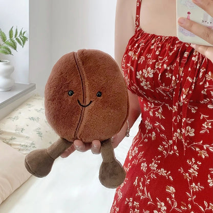 Jellycat Simulated Coffee Bean Plushies Soft Doll Brown Coffee Food With Foot Adorably Plush Toy Home Decor Xmas Gifts Girl