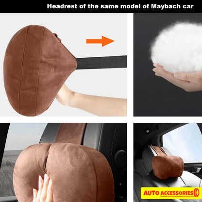 Car Headrest Neck Support Seat / Maybach Design S Class Soft Universal Adjustable Car Pillow Neck Rest Cushion High Quality
