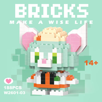 Disney 108 style Stitch LinaBell StellaLou Building Blocks Princess Cartoon Figrues Bricks Children's Assembly Toys Model Gift