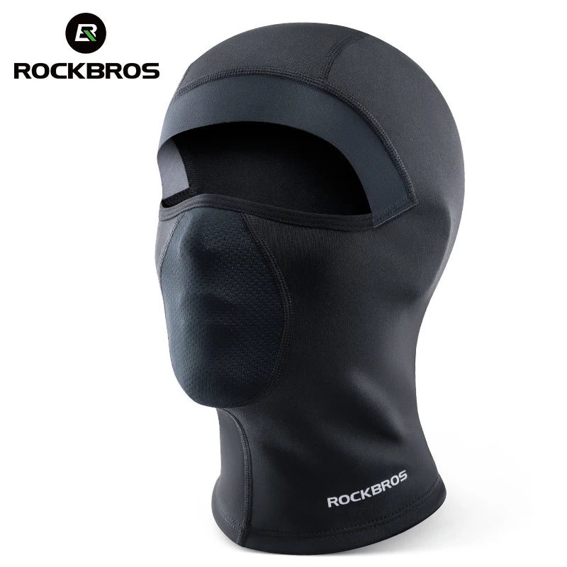 ROCKBROS Keep Warm Bicycle Full Face Mask Winter Windproof Fleece Cycling Head Caps Mask Balaclava Ski Motorcycle Bike Headgear