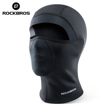 ROCKBROS Keep Warm Bicycle Full Face Mask Winter Windproof Fleece Cycling Head Caps Mask Balaclava Ski Motorcycle Bike Headgear