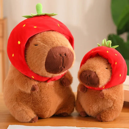 Capybara Plush Toy Simulation Capibara Cosplay Unicorn Dinosaur Dress Boba Bread Fruit Food Decor Birds Bubble Stuffed Animals