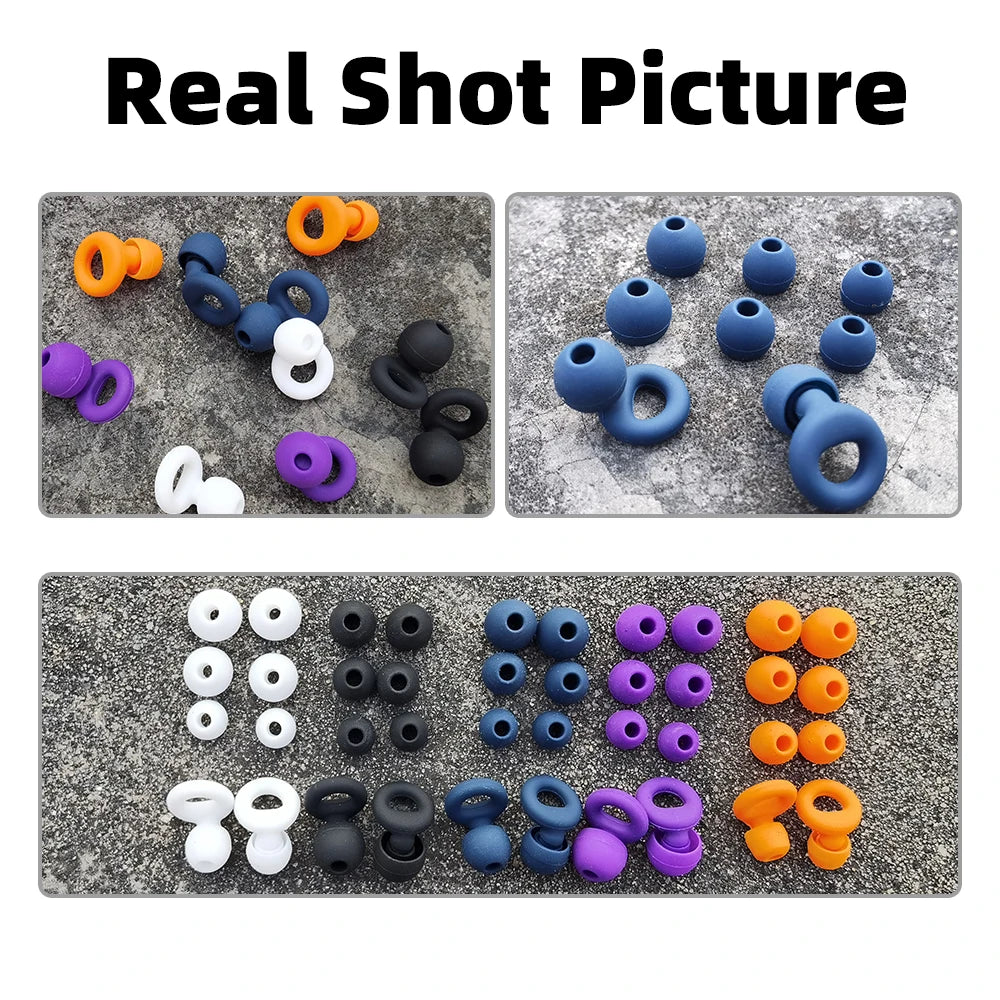 Silicone Earplugs for Swimming Sleep Noise Cancel Noise Reduction-Soundproof Reduce Disturbances -Quality loop Earplugs