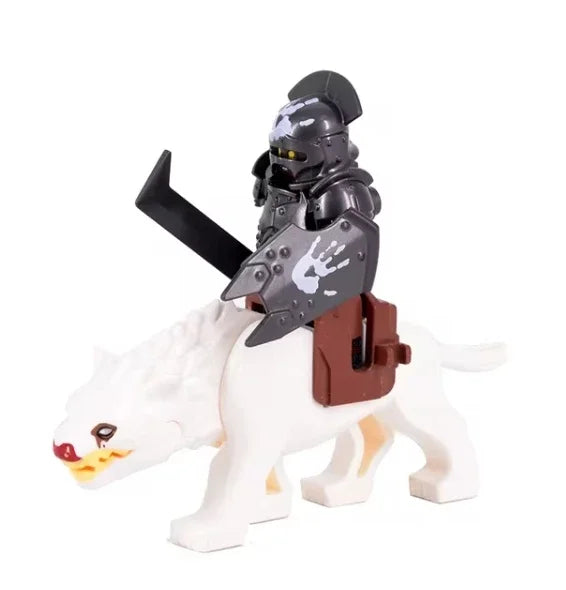 Medieval Knight Figure Building Blocks Roman Rohan Temple Soldier Infantry Commander Mount War Horse Wolf Orc Boy Toy Gift S009