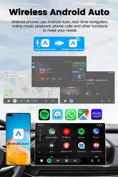 MINI 5 Pro/Mini Ultra CarlinKit Wireless CarPlay Adapter Smart CarPlay Box  for Car Plug and Play WiFi Bluetooth Auto Connection