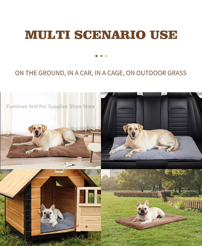Self Heating Pet Pad, Extra Warm Thermal Dog Crate Pad Washable Anti-Slip Kennel Mat Pet Supplies for Medium Small Dogs and Cats