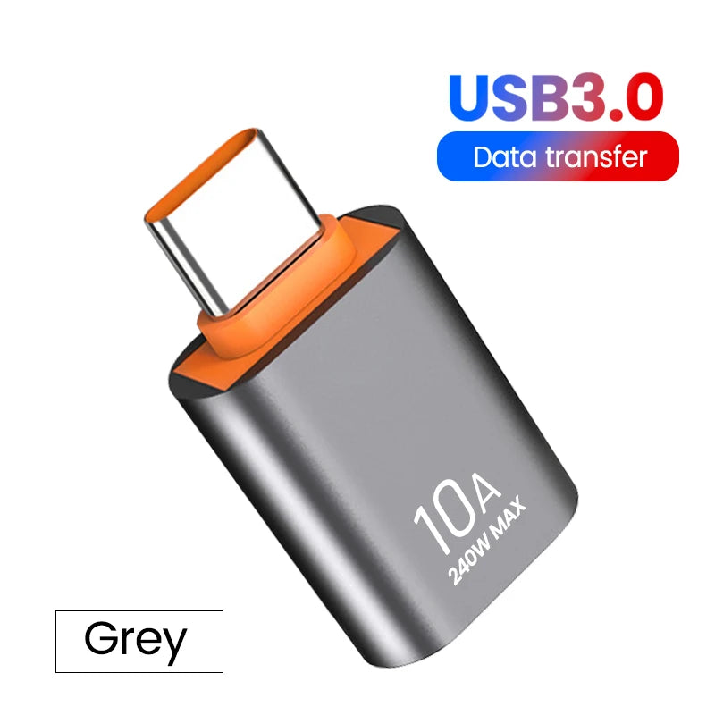 USB 3.0 10A USB A To USB C OTG Adapter Type C to USB Converter USB 3.0 Adapter For Xiaomi 12 MacBook USB To Type C OTG Connector