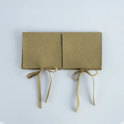 10pcs Velvet Jewelry Packaging Pouches Chic Wedding Favor Bags Cream microfiber Cosmetic Bags Product Package Wedding Gift Bag