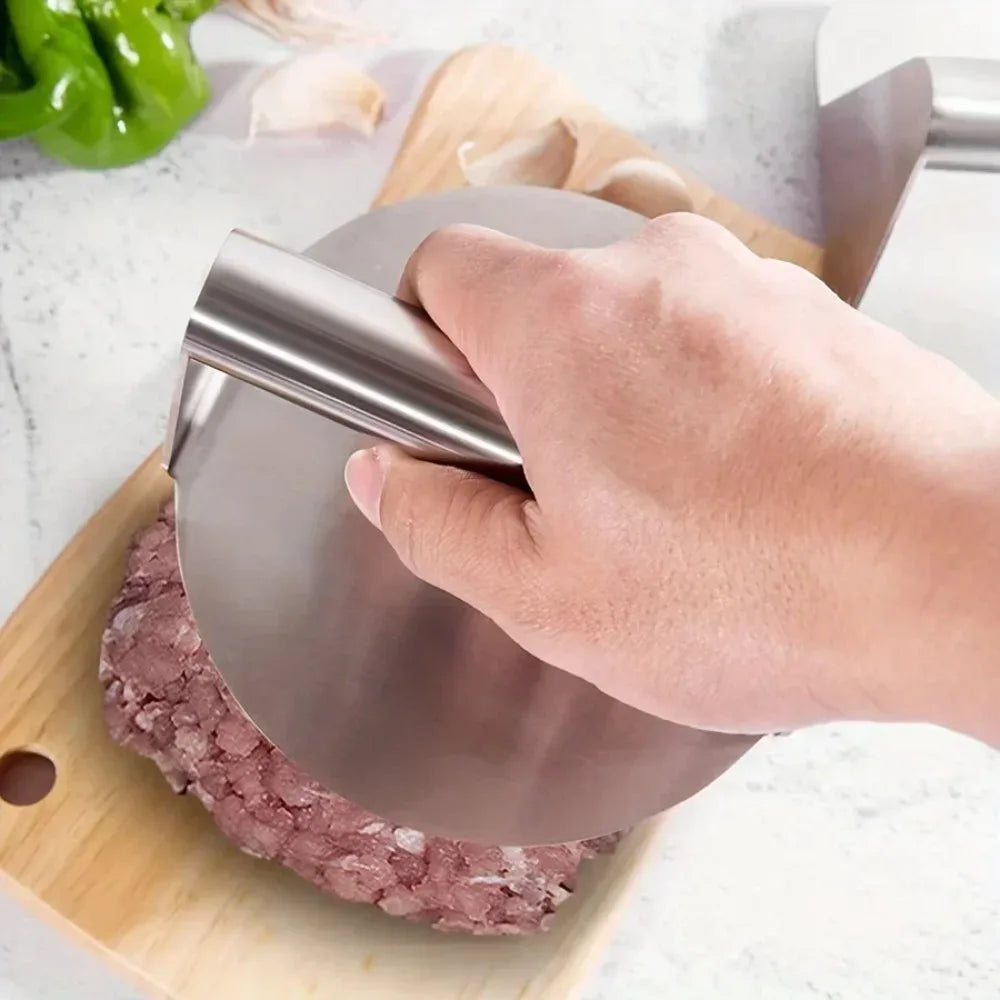 New Stainless Steel Smash Burger Press | Heavy Duty Patty Maker & Smasher Mold for BBQ, Grilling Kitchen (Non-Stick)