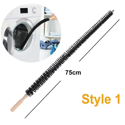 Flexible Dryer Vent Brush with Wood Handle for Removing Lint Refrigerator Coil Corner Gaps Cleaning Brush Bathroom Kitchen Clean