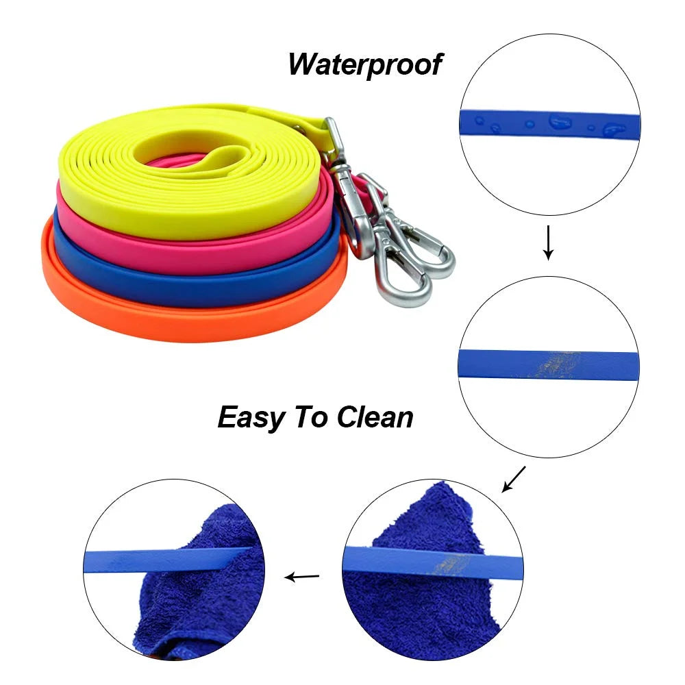 PVC Long Dog Leashes Cat Traction Lead Rope Candy Color Outdoor Short Pet Leash Blue Rose Red Yellow