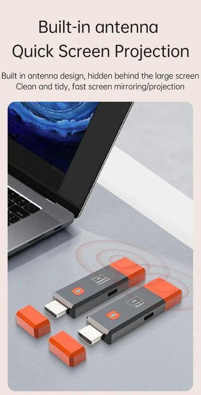 Wireless HDMI-Compatible Video Transmitter and Receiver Extender kit TV Stick Dongle Adapter For PC Camera Laptop To Monitor TV