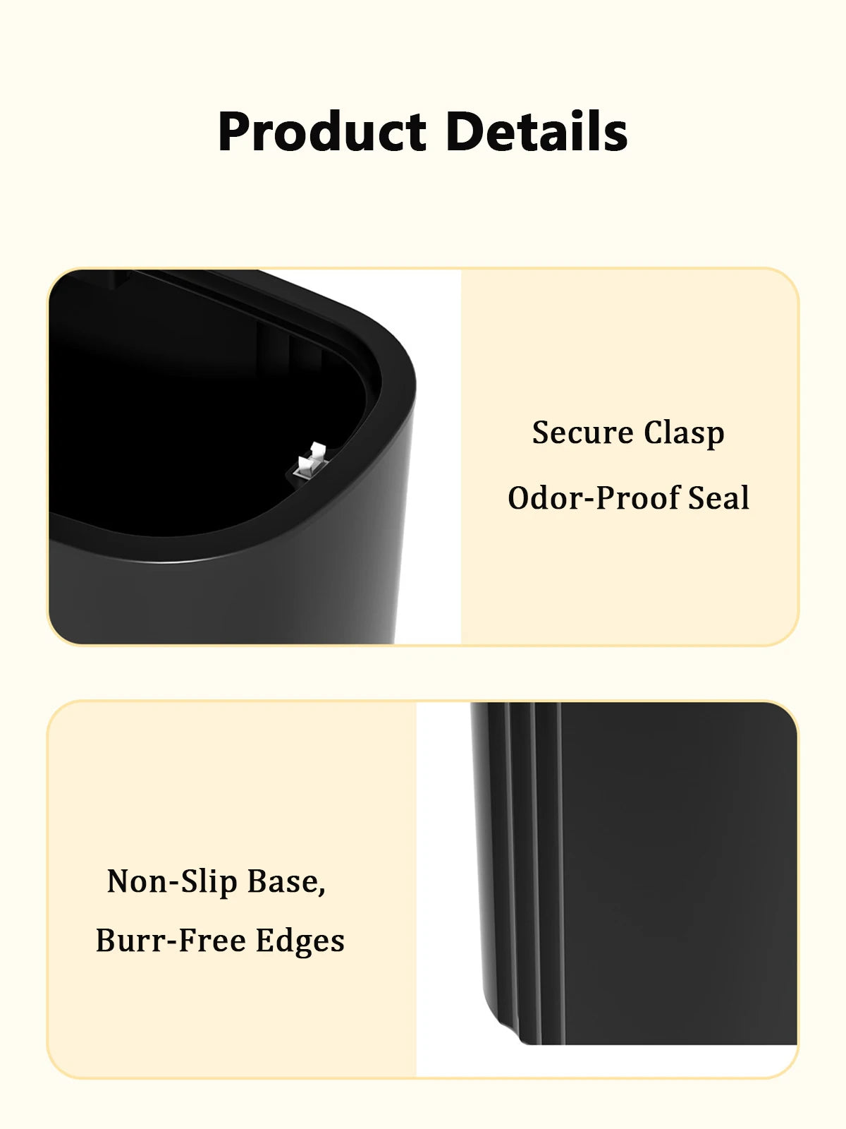 Large Capacity Bathroom Trash Can with Lid Odor-Sealing Oval Plastic Garbage Can for Kitchen, Bathroom, Bedroom, Living Room