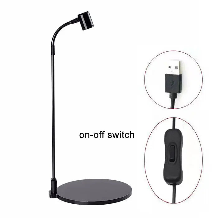 USB Grow Light for Indoor Plants LED Plant Lamp with Stand Flexible Gooseneck Height Adjustable Sun Growing Lamp
