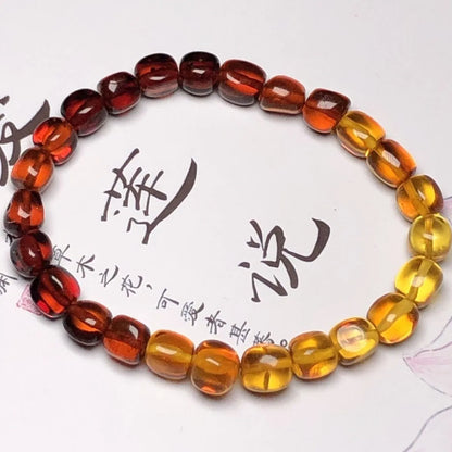 Natural Amber Flower Ring Women Healing Gemstone Fine Jewelry Genuine Baltic Amber Floral Rings Adjustable Anillos Mujer Gifts