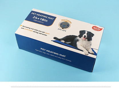 45×60cm Pet Electric Heating Pad Blanket Dog Cat Winter Warmer Pad Waterproof Adjustable Temperature Dog Mats US/UK/EU Plug