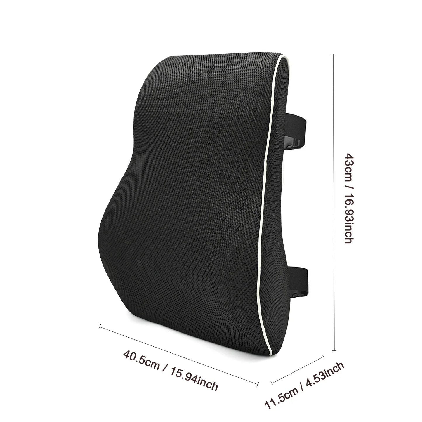 Car Seat Office Chair Back Lumbar Support Car Waist Rest Rebound Memory Foam Cushion Pad Back Lumbar Cushion for Car Driver