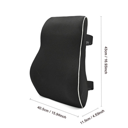 Car Seat Office Chair Back Lumbar Support Car Waist Rest Rebound Memory Foam Cushion Pad Back Lumbar Cushion for Car Driver
