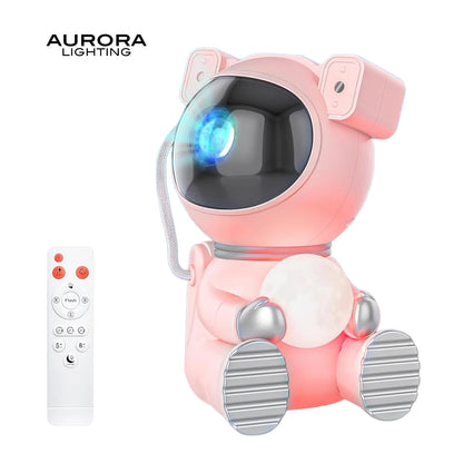 AURORA LIGHTING Astronaut Galaxy Projector Star Projector Night Lights with Moon Lamp LED Nebula Lamp for Kids Adults Room Decor