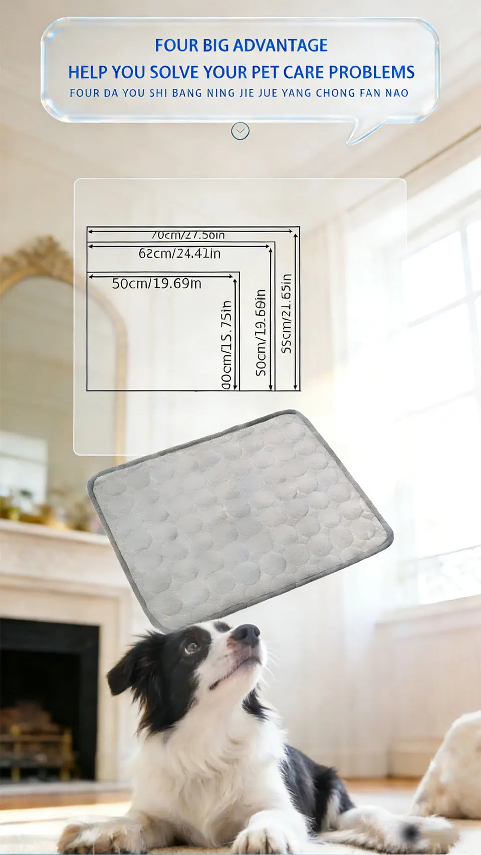 Raymax Summer Dog Cooling Mat Pet Cold Bed Extra Large Small Big Dogs Pet Accessories Cat Durable Blanket Sofa Ice Silk Blanket
