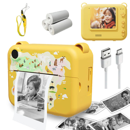 Kids Camera Digital Children Camera Instant Print Photo 1080P HD Video Recorder Toddler Mini Thermal Printer Birthday Gifts
