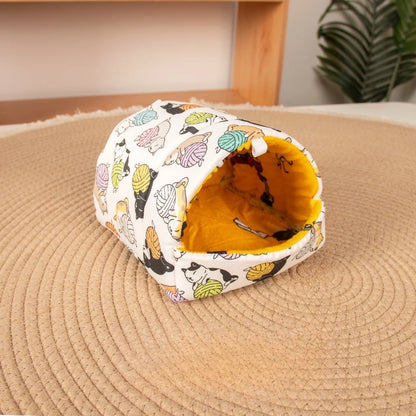 Winter Small Animal Sleeping Bed Soft Rabbit Squirrel Comfortable  Guinea Pig Nest Warm Mat Hamster House Guinea Pig Cage