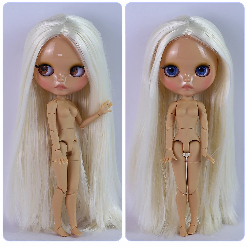 ICY DBS Blyth Doll 1/6 Joint 30cm Brown Skin Glossy Face Toothed Mouth Girl Doll BJD Toy Gift