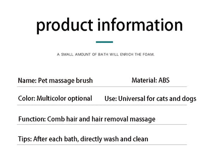 Pet Hair Removal Comb Cat Brush Self Cleaning Slicker Brush for Cats Dogs Hair Remover Scraper Pet Grooming Tool Cat Accessories