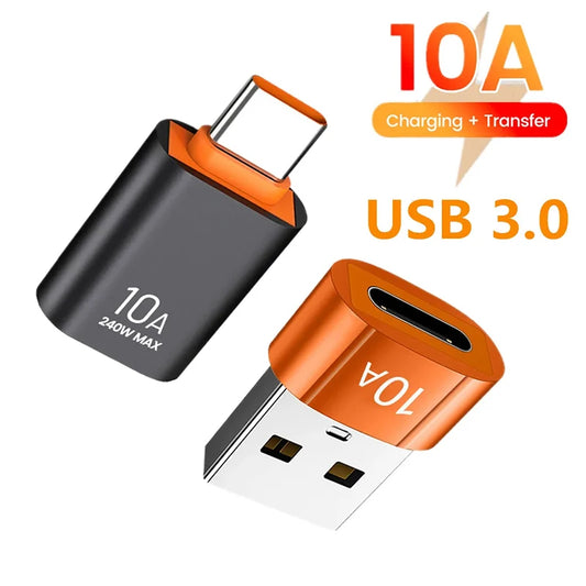 USB 3.0 10A USB A To USB C OTG Adapter Type C to USB Converter USB 3.0 Adapter For Xiaomi 12 MacBook USB To Type C OTG Connector