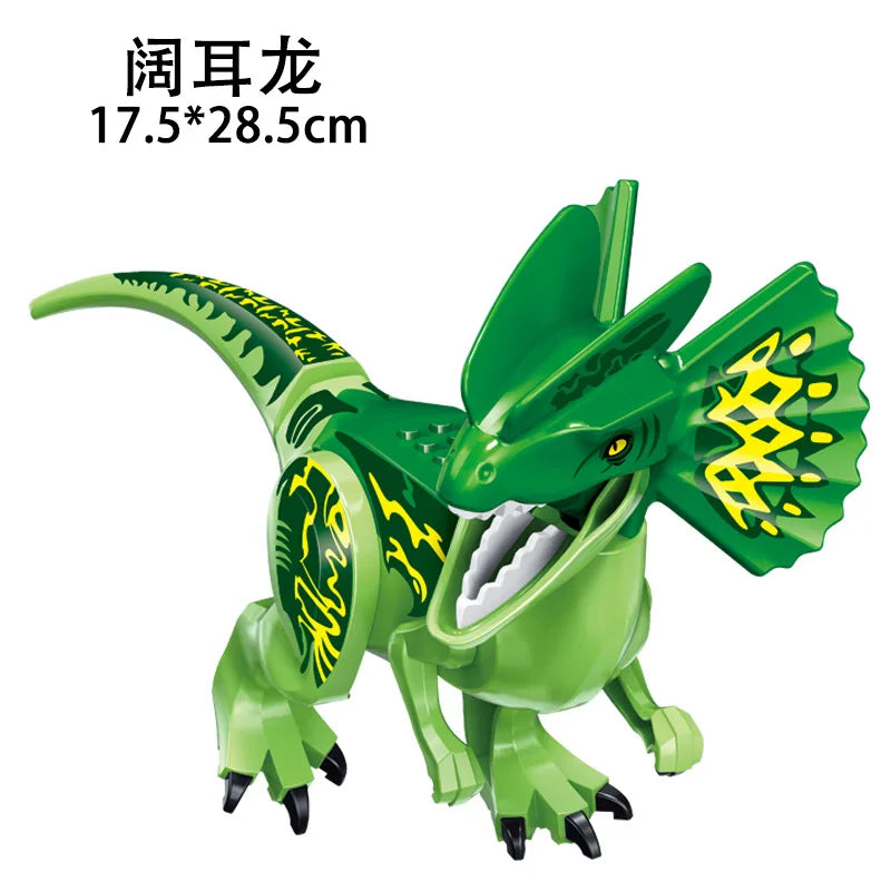 Jurassic World 3 Brutal Raptor Building Blocks Dinosaur Bricks Tyrannosaurus Indominus I-Rex Assemble Toy For Children