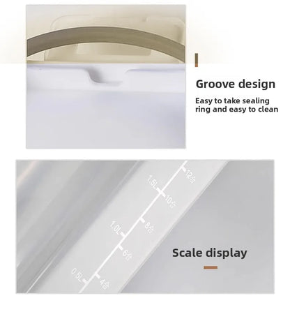 1.75/ 2.5/3L Food Grade Grain and Miscellaneous Grain Storage Box, Rice Bucket Storage Tank, Sealing Tank, Kitchen Utensil New