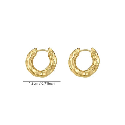 Trendy 925 Sterling Silver Circle Hoop Earrings for Women Real Silver Jewelry Fashion Earrings