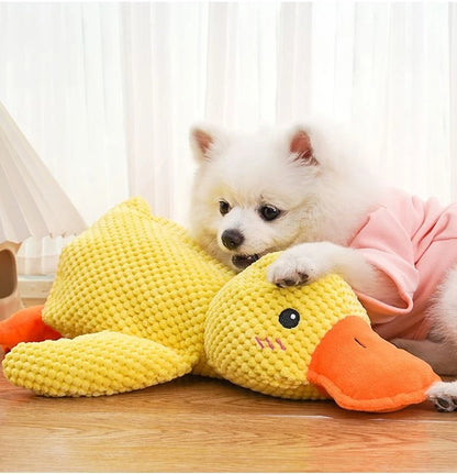 Dog Toy Plush,Sleeping Duck With Sound Pet Interactive Plush Bite Resistant Teeth Grinding Puppy Cat Relieve Boredom Pet Product