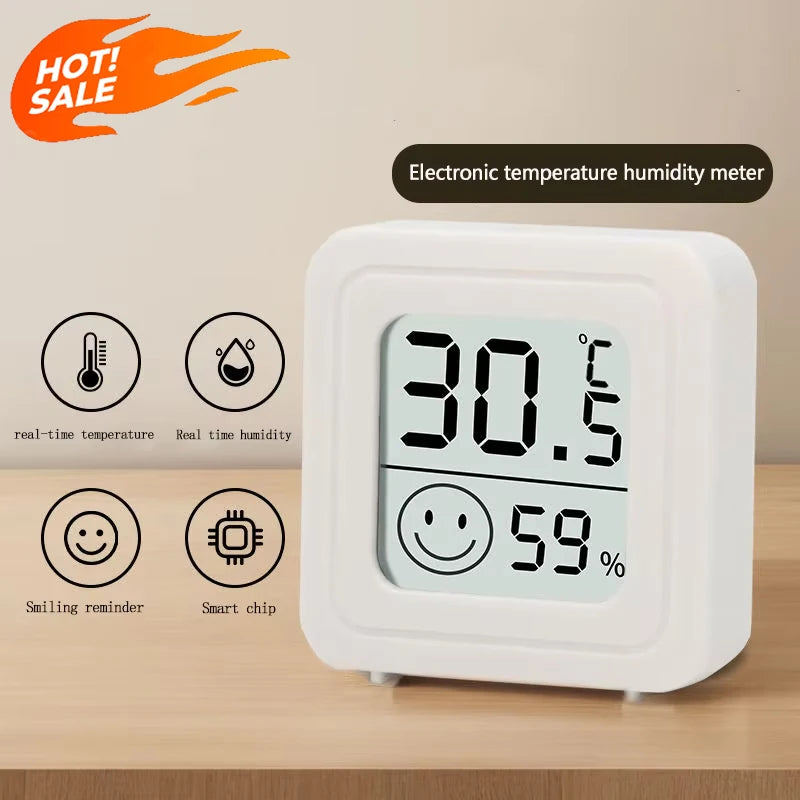 2026 New 1/4pcs Mini LCD Digital Thermometer Hygrometer Indoor Room Temperature Humidity Meter Sensor Gauge Weather Station Set