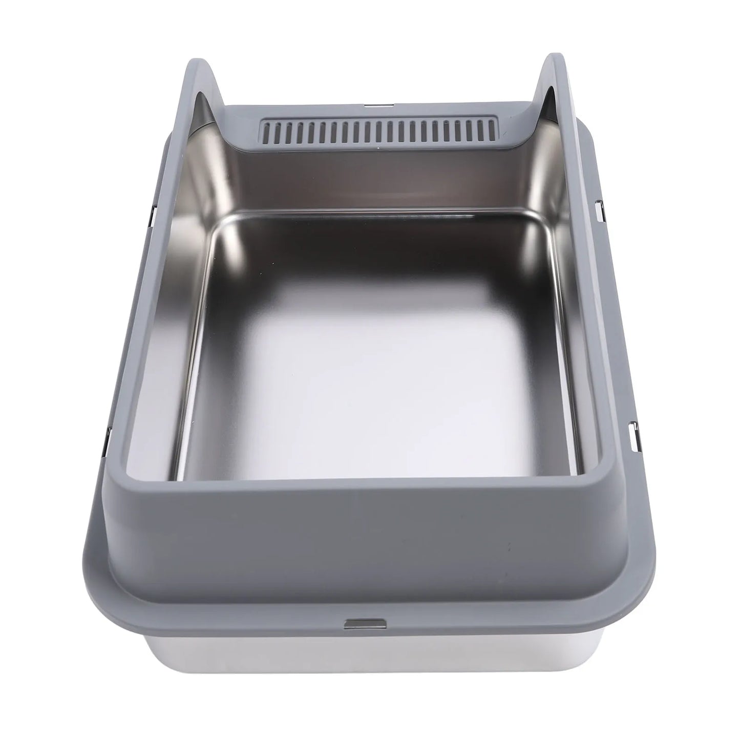 Stainless Steel Litter Box Stainless Steel Cat Litter Box Odorless Spacious Easy To Clean High Strength with Lid for Large Cats