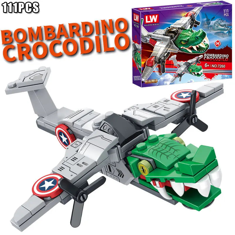 Tung Tung Sahur‌ Figure Block Toy Tralalero Tralala‌，LiriLi Larlla‌，‌Boneca Ambalam‌ Figure Toys Building Blocks Gift Blind Box