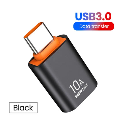 USB 3.0 10A USB A To USB C OTG Adapter Type C to USB Converter USB 3.0 Adapter For Xiaomi 12 MacBook USB To Type C OTG Connector