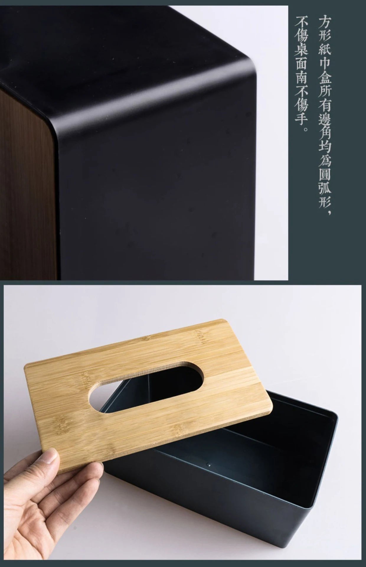 Tissue Box Table Napkin Holder Tissue Case Paper Box Container Bamboo Cover Solid Wood Storage Box Home DesktopTissue Box Holder