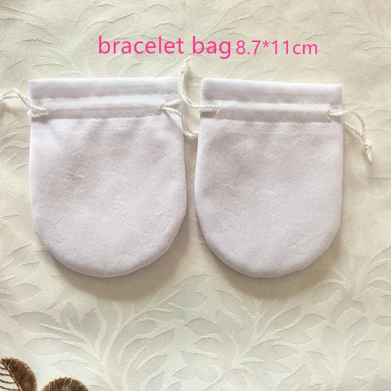 50Pcs High Quality  Charms Earrings Jewelry Packaging Bags Wedding Drawstring Velvet Pouches Gift Bag