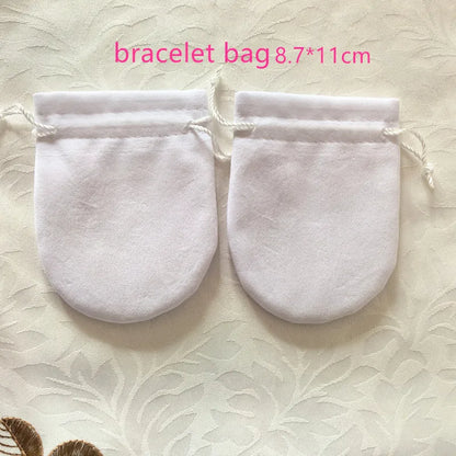 50Pcs High Quality  Charms Earrings Jewelry Packaging Bags Wedding Drawstring Velvet Pouches Gift Bag