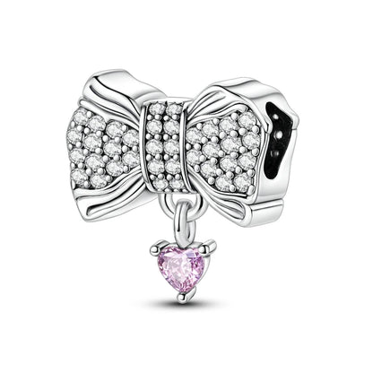 925 Sterling Silver Pink Charms Beads Butterfly Perfume Bottle Crown Heart Shaped Zircon Charms for Women Fine DIY Jewelry Gifts