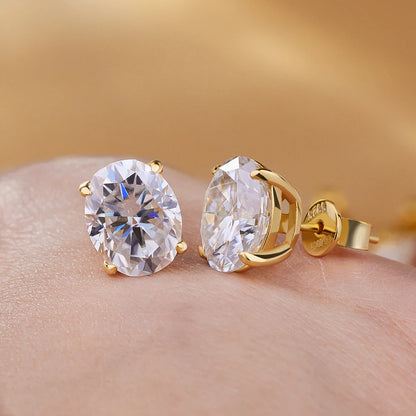 1-4ct Oval Cut Moissanite Stud Earring for Women Men D Color Sparkling Diamond 925 Sterling Silver Ear Studs Party Jewelry Gifts